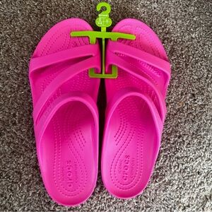CROCS Pink Getaway Sandals SZ9